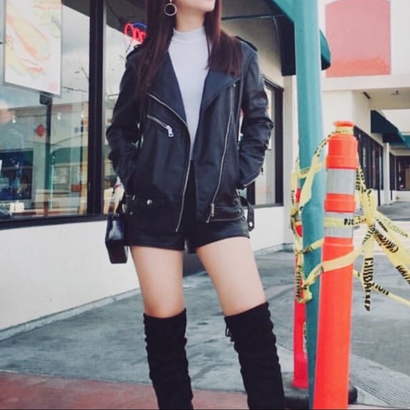 H&M black leather jacket - Picture 5 of 5